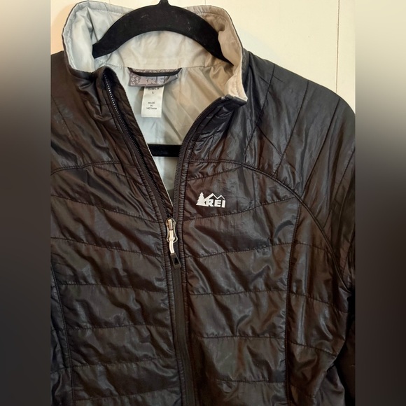 REI Girls Black Zip Up Puffer Jacket, Size L - Picture 2 of 8